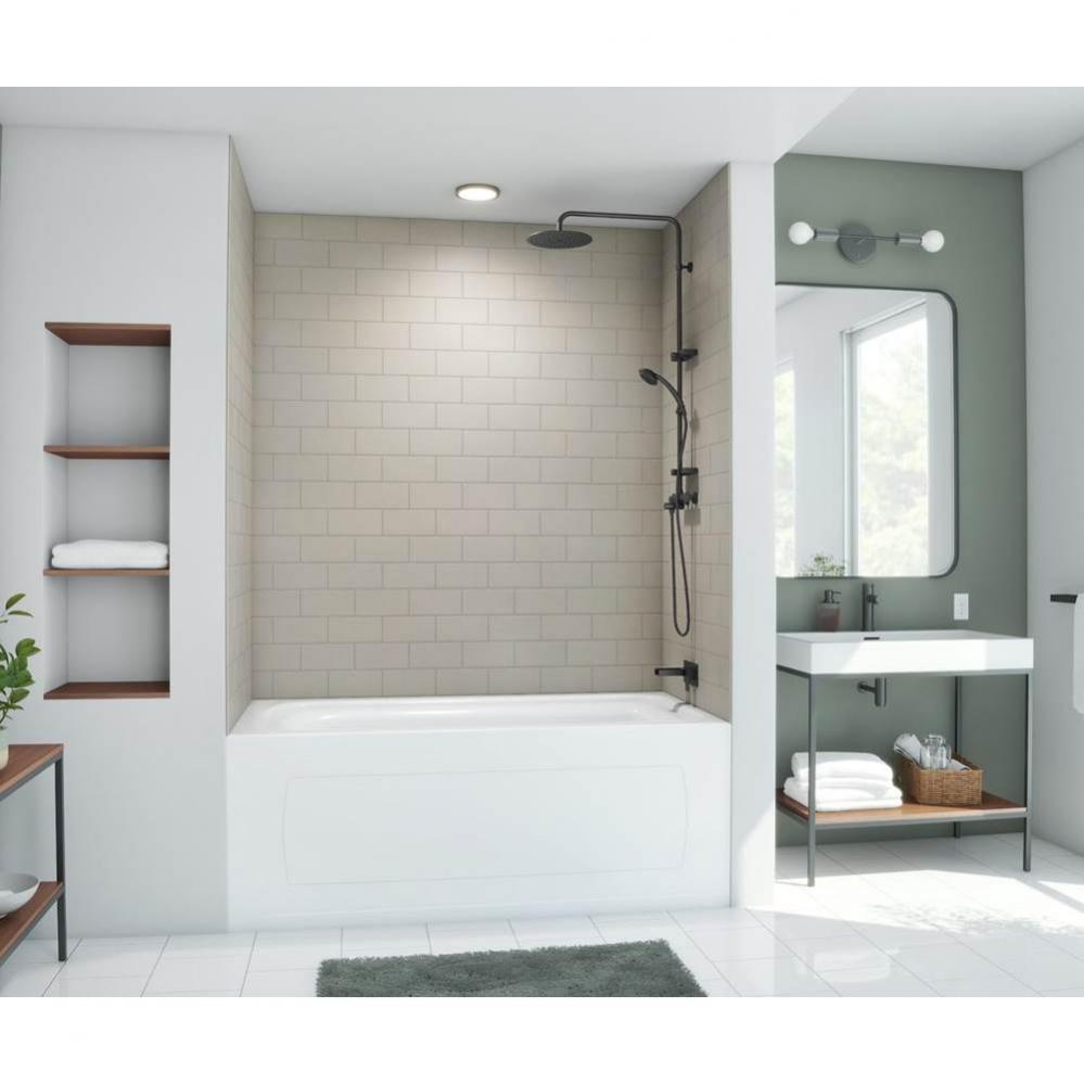 MTMK72-3636 36 x 36 x 72 Swanstone&#xae; Metro Subway Tile Glue up Bathtub and Shower Wall Kit in