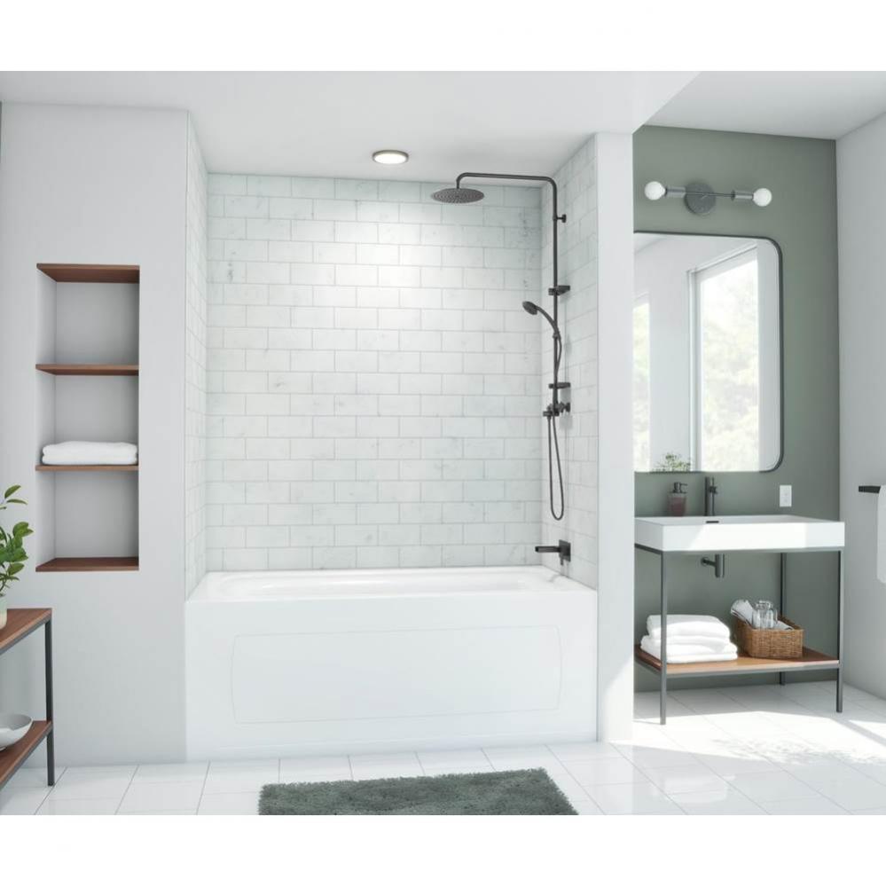 MTMK72-3442 34 x 42 x 72 Swanstone&#xae; Metro Subway Tile Glue up Bathtub and Shower Wall Kit in