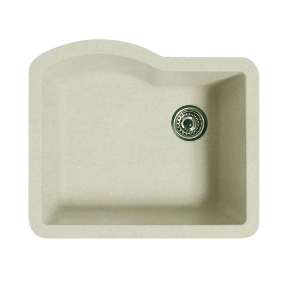 QUSB-2522 22 x 25 Granite Undermount Single Bowl Sink in Granito