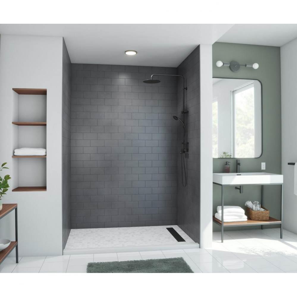 MTMK96-3262 32 x 62 x 96 Swanstone&#xae; Metro Subway Tile Glue up Bathtub and Shower Wall Kit in