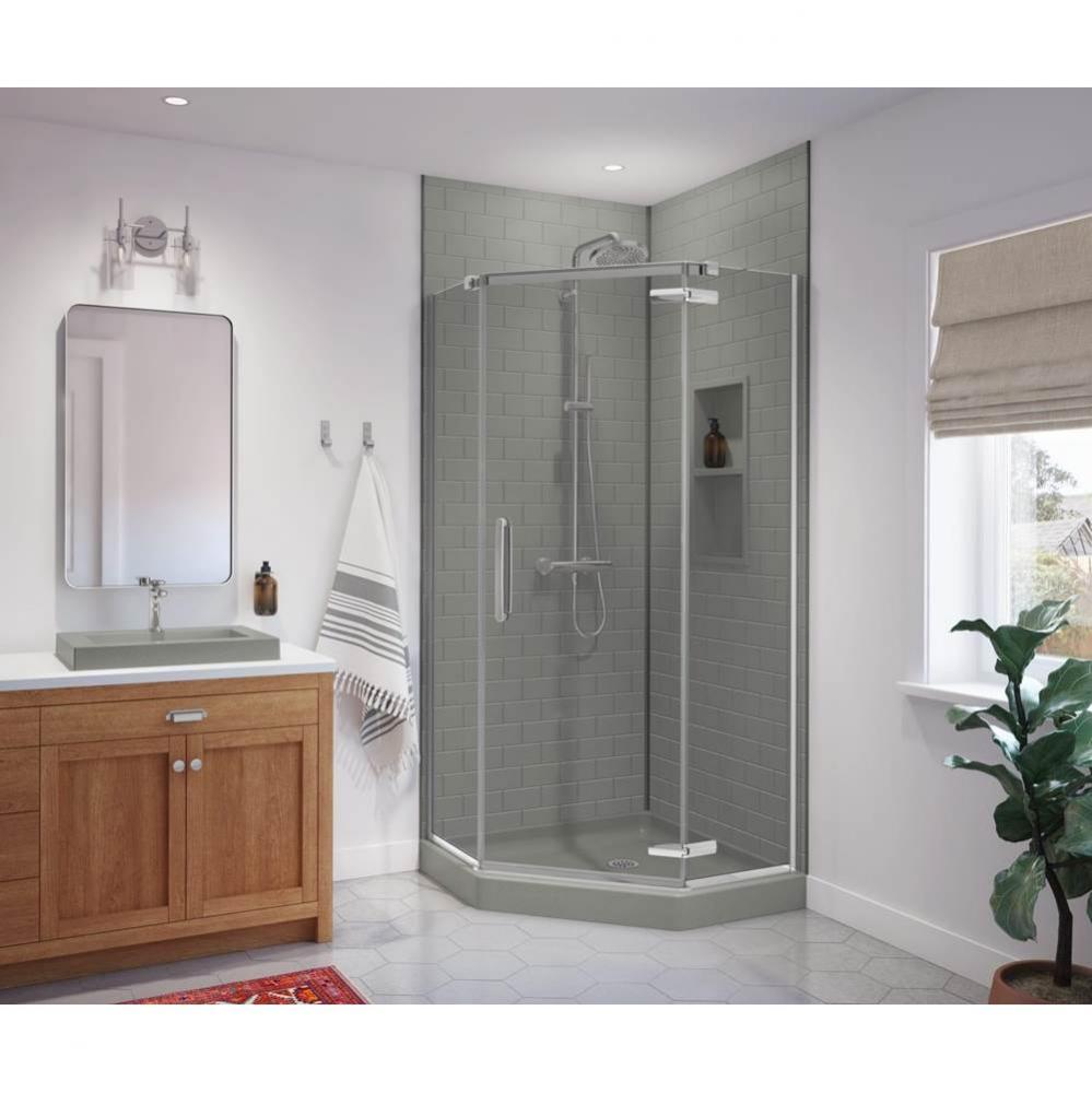 MTMK-9650-1 50 x 96 Swanstone&#xae; Metro Subway Tile Glue up Bathtub and Shower Single Wall Panel