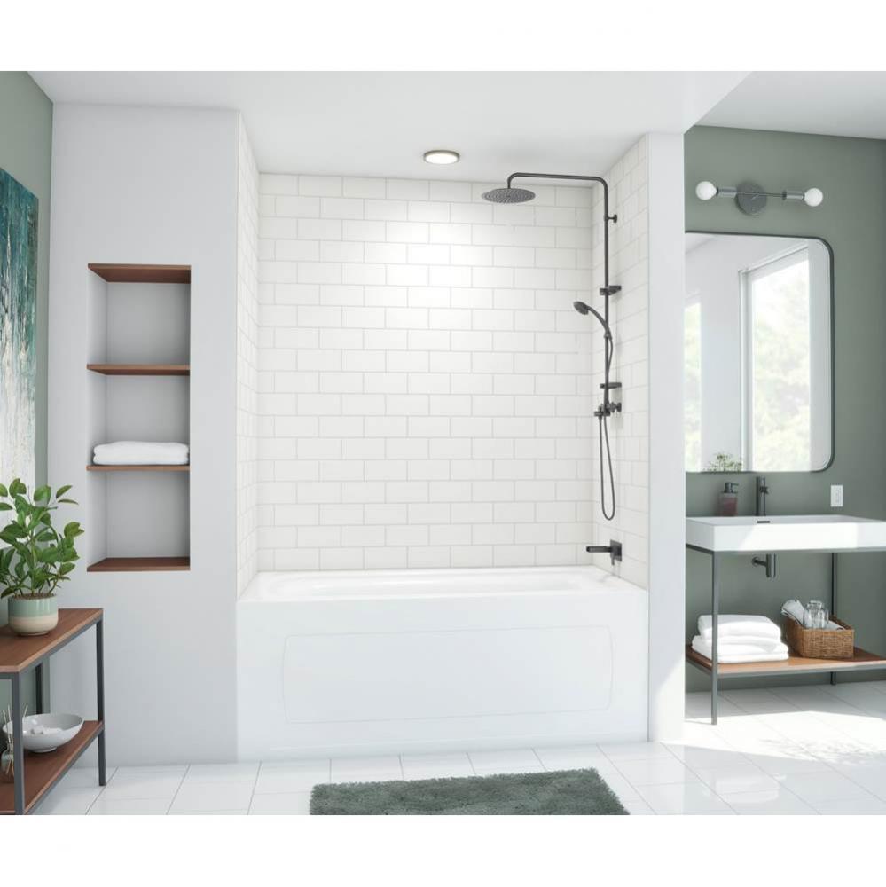 MTMK72-3450 34 x 50 x 72 Swanstone&#xae; Metro Subway Tile Glue up Bathtub and Shower Wall Kit in