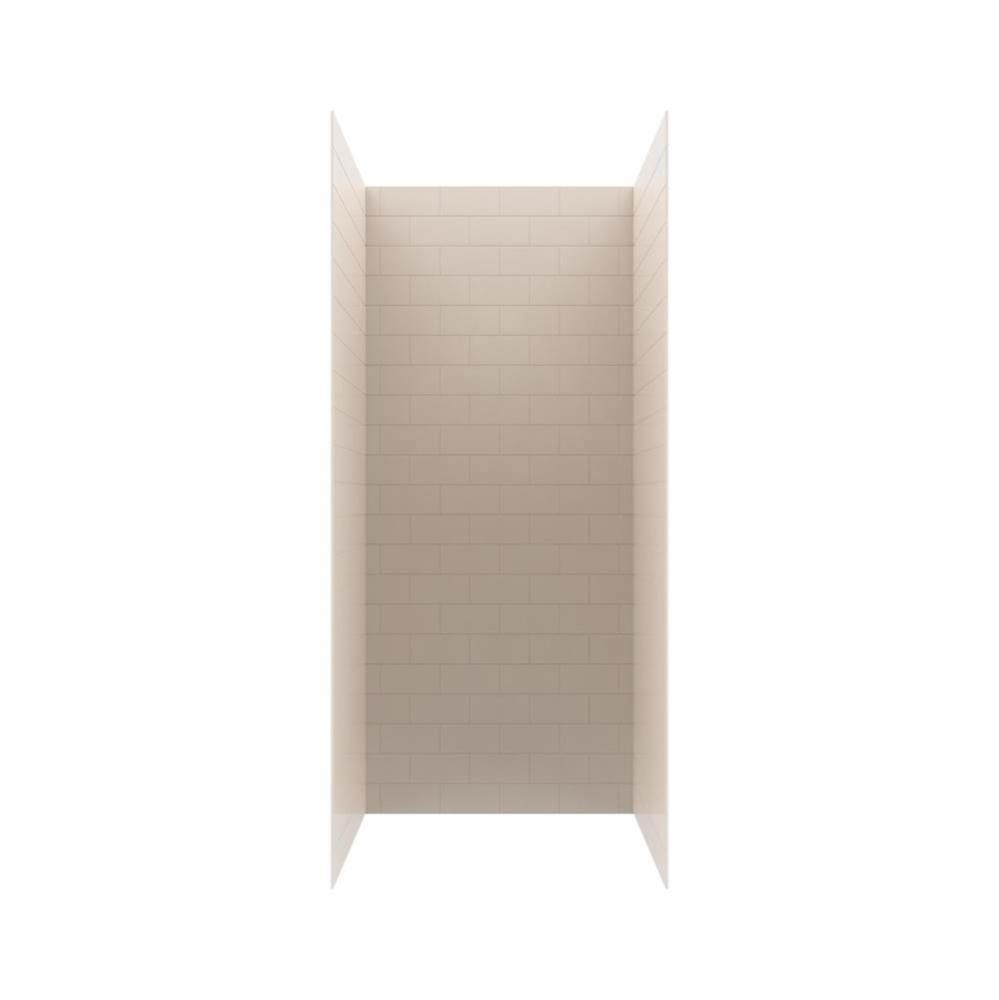 MTMK84-3636 36 x 36 x 84 Swanstone&#xae; Metro Subway Tile Glue up Shower Wall Kit in Tahiti White