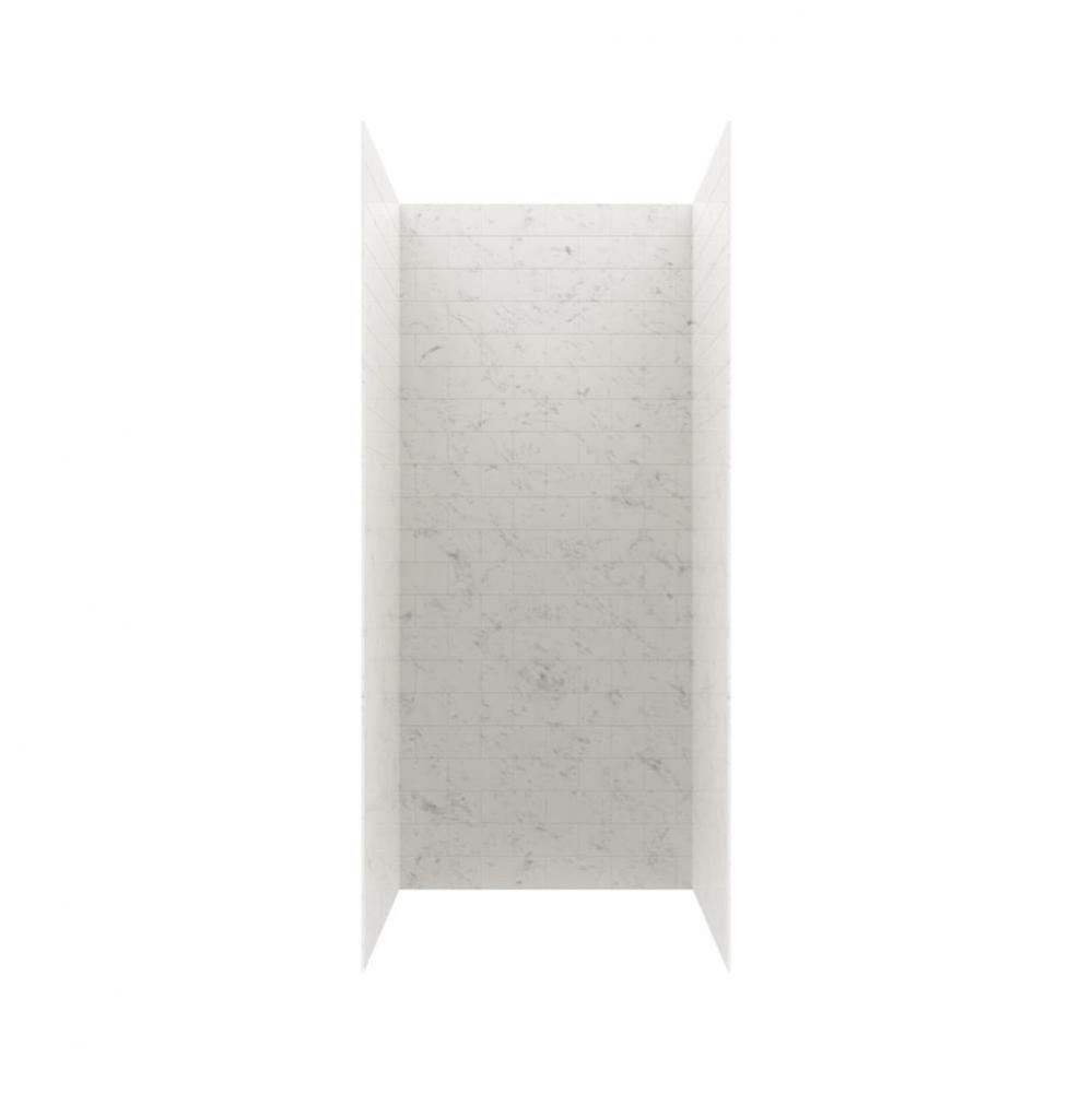 MTMK84-3636 36 x 36 x 84 Swanstone&#xae; Metro Subway Tile Glue up Shower Wall Kit in Carrara