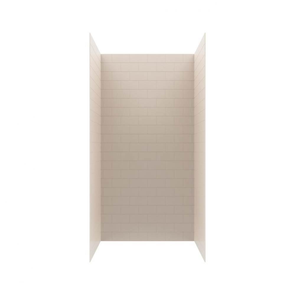 MTMK84-3442 34 x 42 x 84 Swanstone&#xae; Metro Subway Tile Glue up Shower Wall Kit in Tahiti White