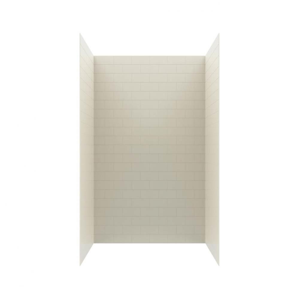 MTMK84-3250 32 x 50 x 84 Swanstone&#xae; Metro Subway Tile Glue up Shower Wall Kit in Bone