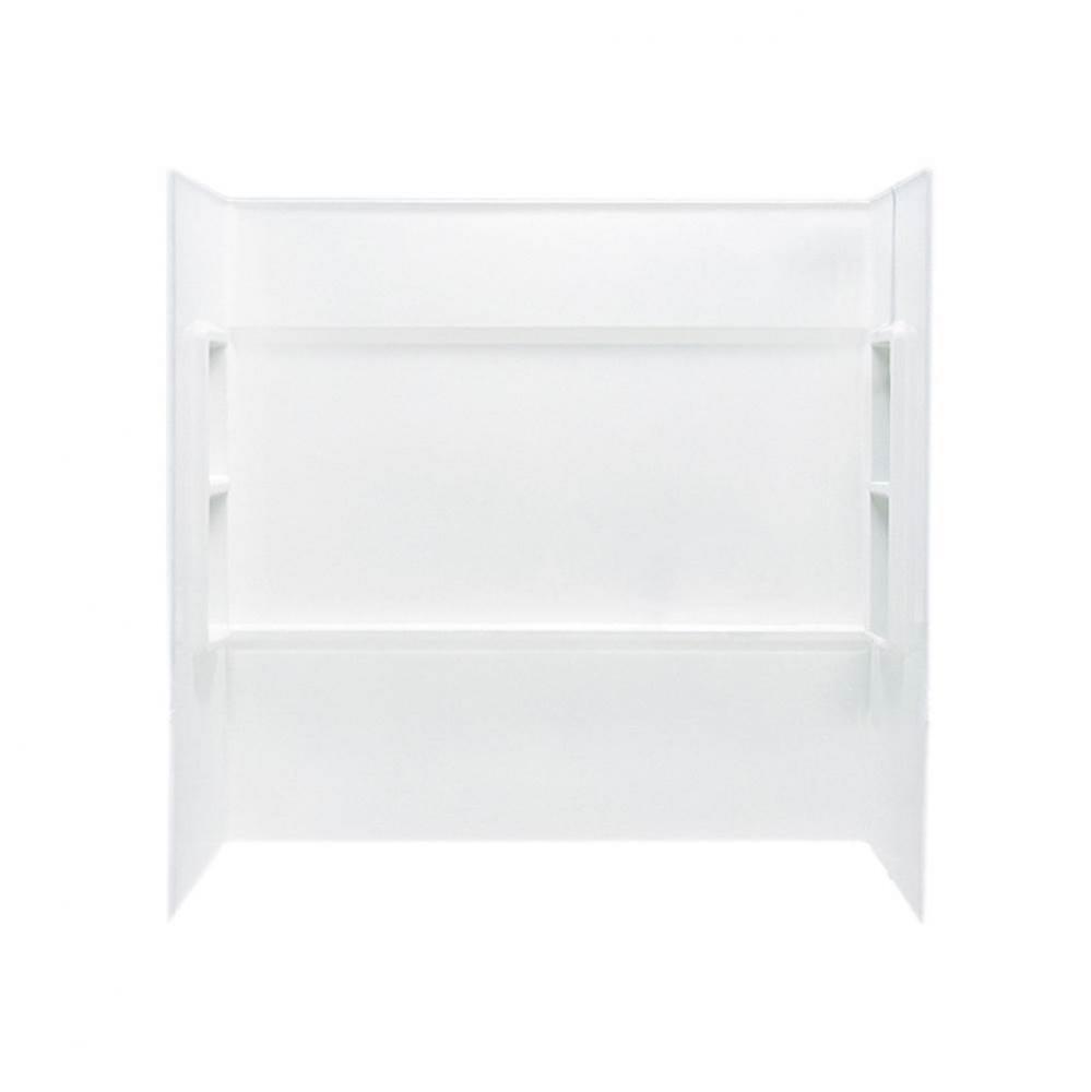 BA-3060 30 x 60 x 60 Veritek Smooth Direct to Stud Tub Wall Kit in White