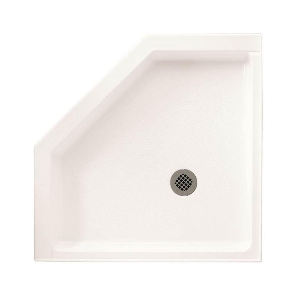 R-36NEO 36 x 36 Veritek Corner Shower Pan with Center Drain in Bisque