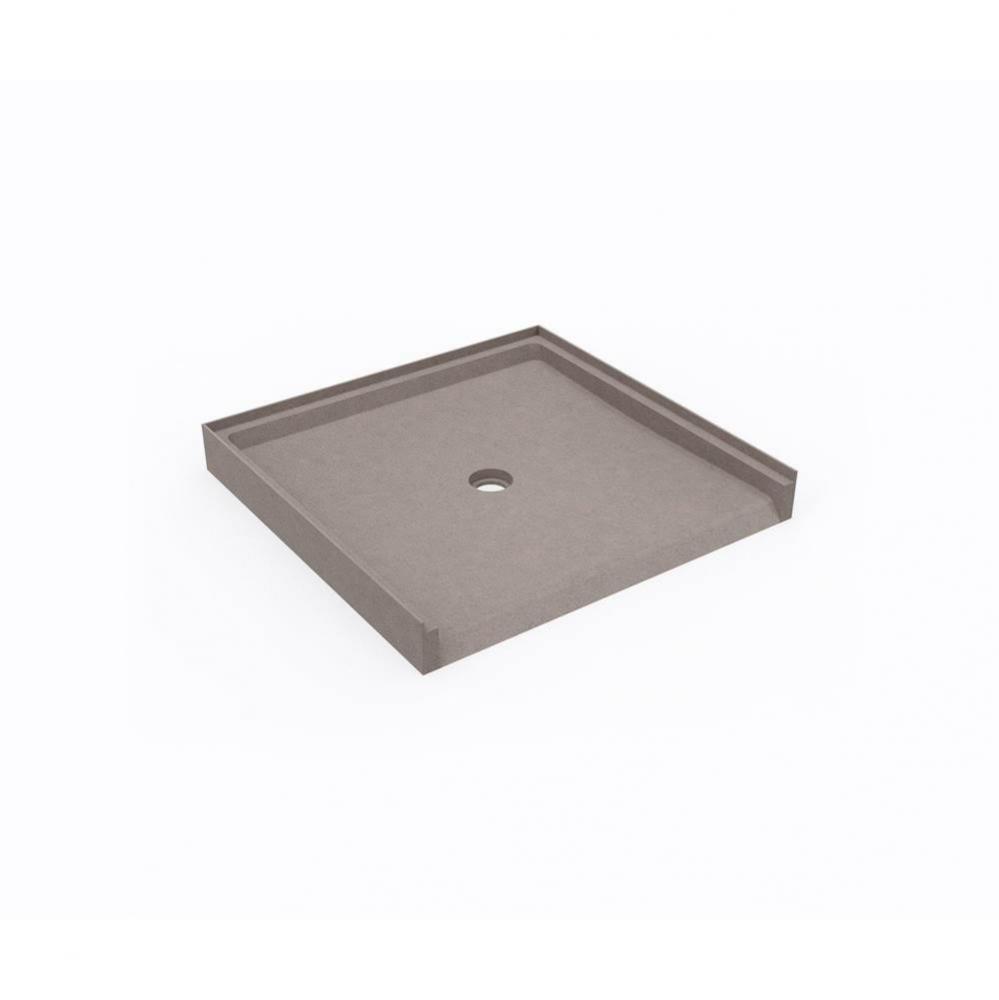 STS-3738 37 x 38 Swanstone&#xae; Alcove Shower Pan with Center Drain Clay