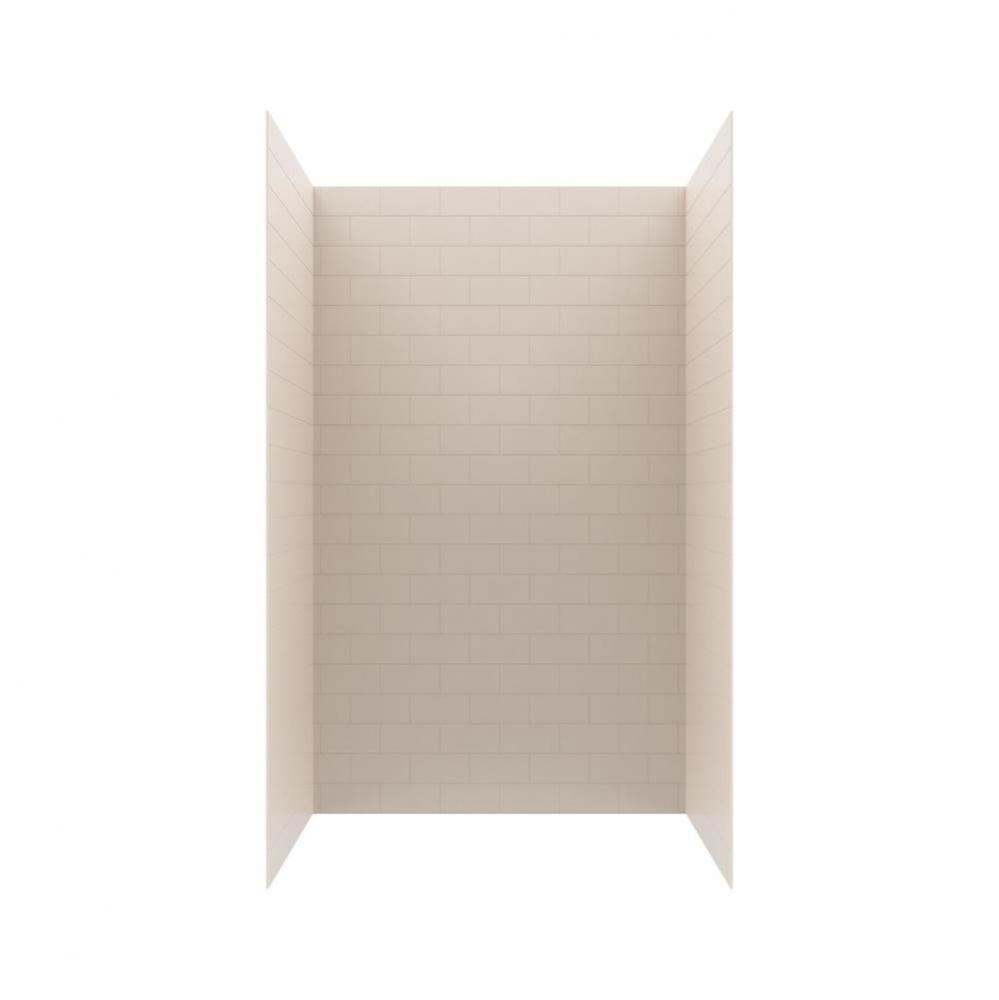 MTMK84-3650 36 x 50 x 84 Swanstone&#xae; Metro Subway Tile Glue up Shower Wall Kit in Tahiti White