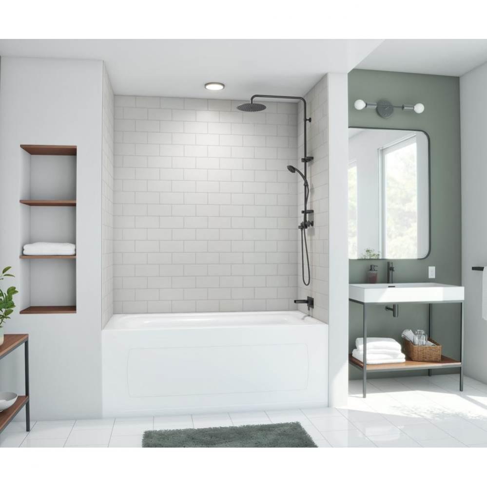 MTMK72-3250 32 x 50 x 72 Swanstone&#xae; Metro Subway Tile Glue up Bathtub and Shower Wall Kit in