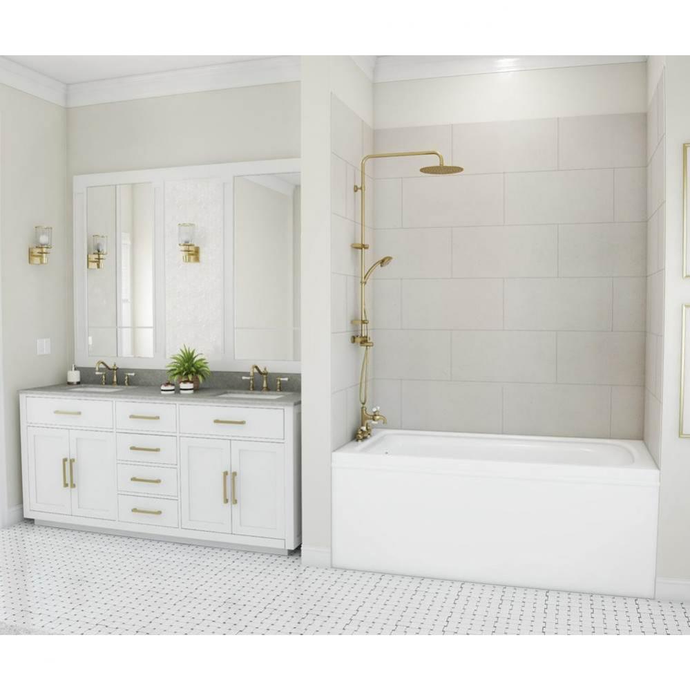 TSMK72-3442 34 x 42 x 72 Swanstone&#xae; Traditional Subway Tile Glue up Bathtub and Shower Wall K