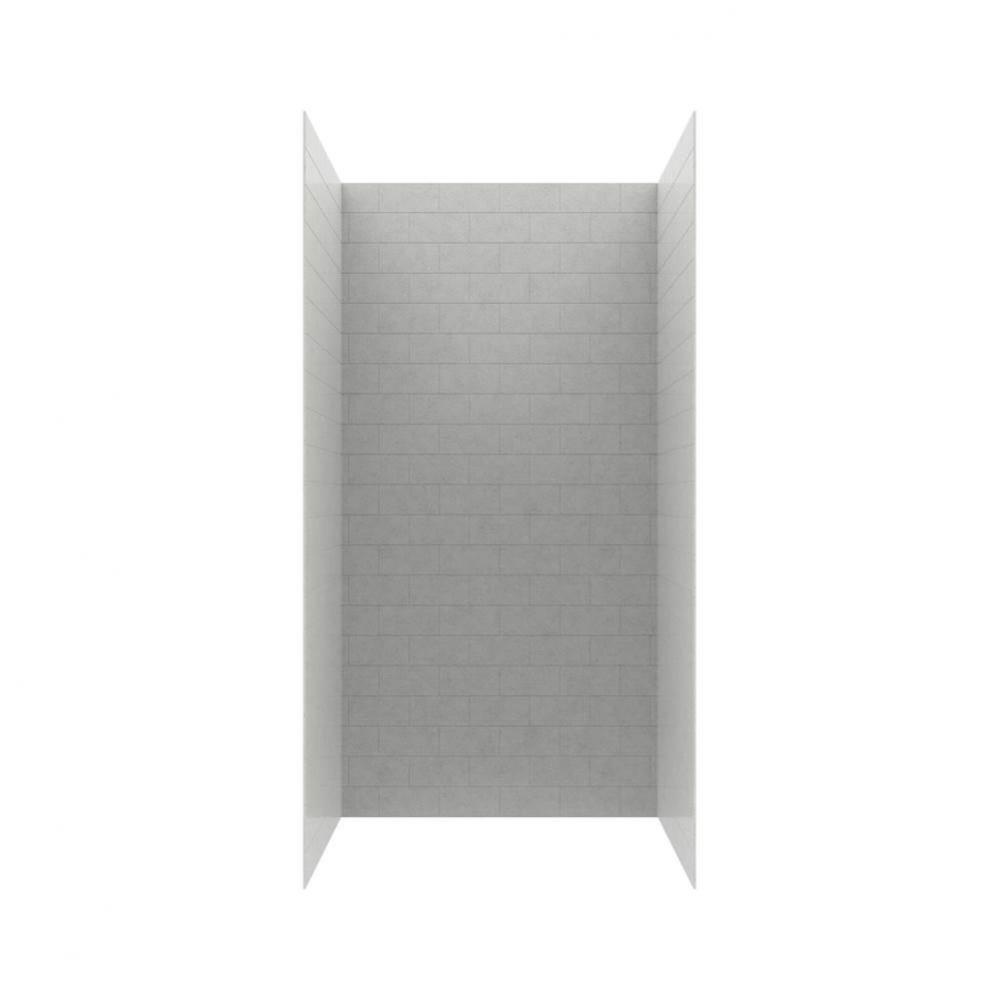 MTMK84-3442 34 x 42 x 84 Swanstone&#xae; Metro Subway Tile Glue up Shower Wall Kit in Birch