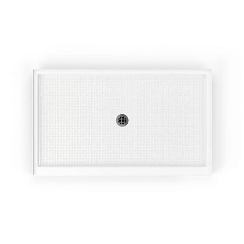 R-3660 36 x 60 Veritek Alcove Shower Pan with Center Drain in Bisque