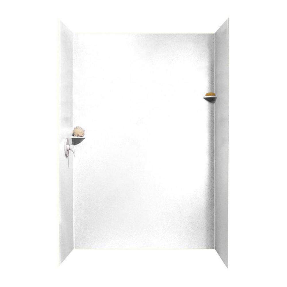 SK-366296 36 x 62 x 96 Swanstone&#xae; Smooth Glue up Shower Wall Kit in White