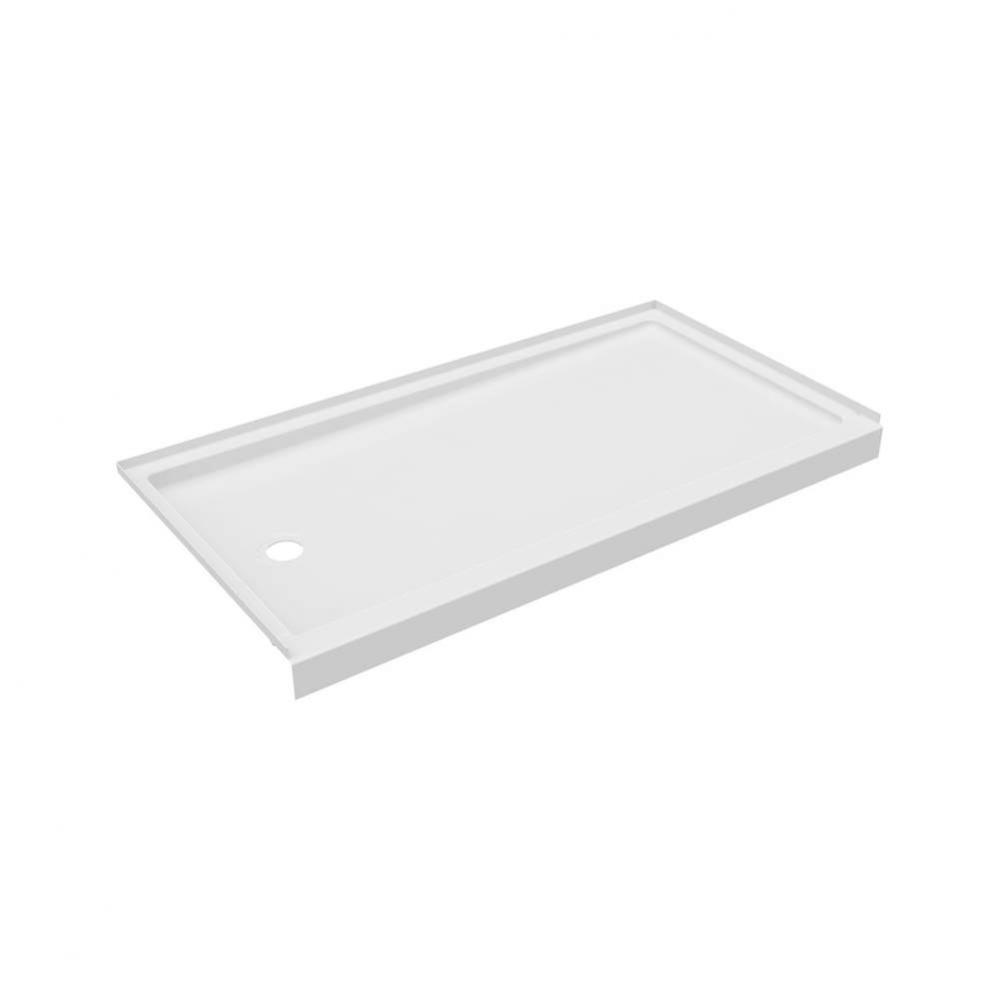 FR-3260LM 32 x 60 Veritek Alcove Shower Pan with Left Hand Drain in White