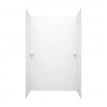 Swan SS00603.010 - SS-60-3 30 x 60 x 60 Swanstone® Smooth Glue up Tub Wall Kit in White