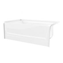 Swan VP6036CTR.010 - VP6036CTL/R 60 x 36 Solid Surface Bathtub with Right Hand Drain in White
