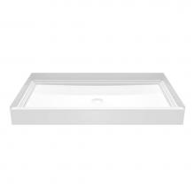 Swan VP6034CPANNS.010 - VP6034CPANNS Solid Surface Alcove Shower Pan with Center Drain in White
