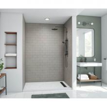 Swan MTMK963062.212 - MTMK96-3062 30 x 62 x 96 Swanstone® Metro Subway Tile Glue up Bathtub and Shower Wall Kit in