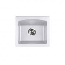 Swan QZ01816BS.210 - QZBS-1816 16 x 18 Granite Dual Mount Bar Sink in Opal White