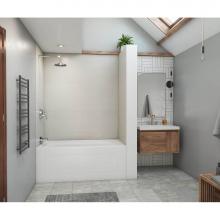 Swan MSMK723636.226 - MSMK72-3636 36 x 36 x 72 Swanstone® Modern Subway Tile Glue up Bathtub and Shower Wall Kit in