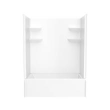 Swan VP6032CTSMIN2L.010 - VP6032CTSMIN2L/R 60 x 32 Solid Surface Alcove Left Hand Drain Four Piece Tub Shower in White