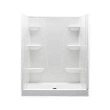 Swan VP6034CSA.010 - VP6034CSA 60 x 34 Solid Surface Alcove Center Drain Four-Piece Shower in White