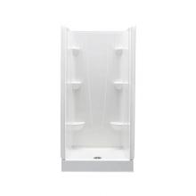 Swan VP3232CS.010 - VP3232CS 32 x 32 Solid Surface Alcove Center Drain Four-Piece Shower in White