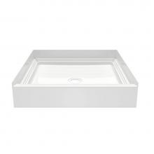 Swan VP3232CPANNS.010 - VP3232CPANNS Solid Surface Alcove Shower Pan with Center Drain in White