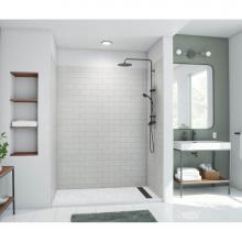 Swan MTMK843662.226 - MTMK84-3662 36 x 62 x 84 Swanstone® Metro Subway Tile Glue up Bathtub and Shower Wall Kit in