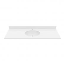 Swan VC02255.010 - VC1B2255 Ellipse 22 x 55 Single Bowl Vanity Top in White