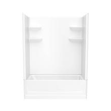 Swan VP6030CTSM2AL.010 - VP6030CTSM2AL/R 60 x 30 Solid Surface Alcove Left Hand Drain Four Piece Tub Shower in White