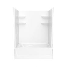 Swan VP6042CTS2L.010 - VP6042CTS2L/R 60 x 42 Solid Surface Alcove Left Hand Drain Four Piece Tub Shower in White