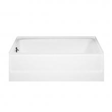 Swan BT03060RD.010 - BT-3060L/R 30 x 60 Veritek Alcove Bathtub with Right Hand Drain in White