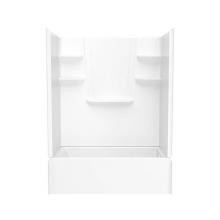 Swan VP6032CTSMINL.010 - VP6032CTSMINL/R 60 x 32 Solid Surface Alcove Left Hand Drain Four Piece Tub Shower in White