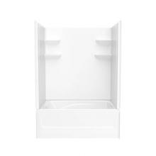 Swan VP6042CTSM2R.010 - VP6042CTSM2L/R 60 x 42 Solid Surface Alcove Right Hand Drain Four Piece Tub Shower in White