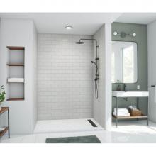 Swan MTMK963062.226 - MTMK96-3062 30 x 62 x 96 Swanstone® Metro Subway Tile Glue up Bathtub and Shower Wall Kit in