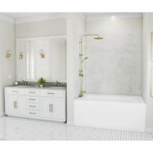 Swan TSMK724262.221 - TSMK72-4262 42 x 62 x 72 Swanstone® Traditional Subway Tile Glue up Bathtub and Shower Wall K