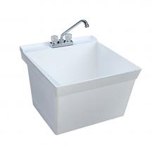 Swan MF0000WM.001 - MF-W 22 x 24 Veritek Wall Mount Single Bowl Laundry Tub in White