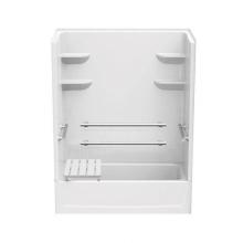 Swan VPF6030CTS2R.010 - VPF6030CTS2L/R 60 x 30 Solid Surface Alcove Right Hand Drain Four Piece Tub Shower in White