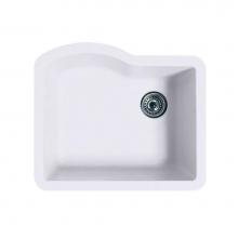 Swan QU02522SB.210 - QUSB-2522 22 x 25 Granite Undermount Single Bowl Sink in Opal White