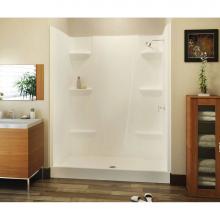 Swan VP6034CSA.010 - VP6034CSA 60 x 34 Veritek™ Pro Alcove Center Drain Four-Piece Shower in White