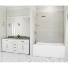 Swan TSMK723450.226 - TSMK72-3450 34 x 50 x 72 Swanstone® Traditional Subway Tile Glue up Bathtub and Shower Wall K