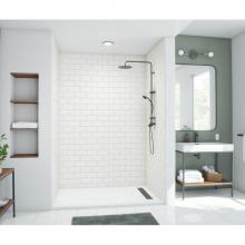 Swan MTMK963262.010 - MTMK96-3262 32 x 62 x 96 Swanstone® Metro Subway Tile Glue up Bathtub and Shower Wall Kit in