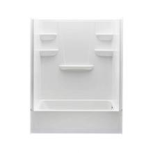 Swan VP6030CTSAL.010 - VP6030CTSAL/R 60 x 30 Solid Surface Alcove Left Hand Drain Four Piece Tub Shower in White