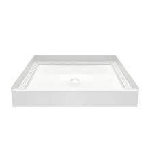 Swan VP4242CPANNS.010 - VP4242CPANNS Solid Surface Alcove Shower Pan with Center Drain in White