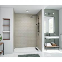 Swan MTMK963062.218 - MTMK96-3062 30 x 62 x 96 Swanstone® Metro Subway Tile Glue up Bathtub and Shower Wall Kit in