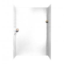 Swan SK366296.010 - SK-366296 36 x 62 x 96 Swanstone® Smooth Glue up Shower Wall Kit in White