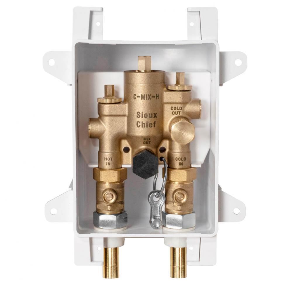 Thermostatic Mixing Valve W/Mswt/Press/Push Connection Rough-In